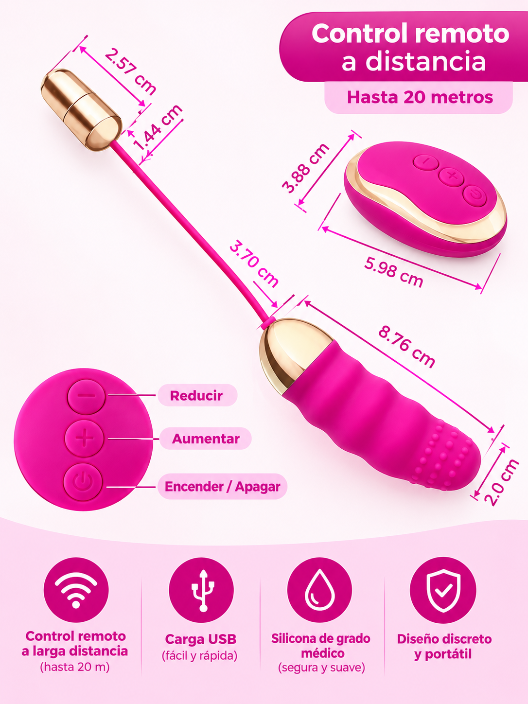 Huevo Vibrador con Control Remoto – 10 Modos