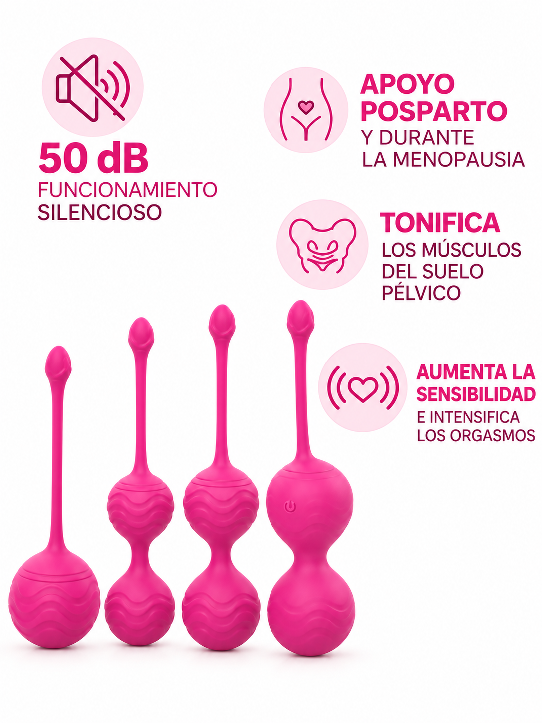 Set de Bolas de Kegel con Vibración y Control Remoto