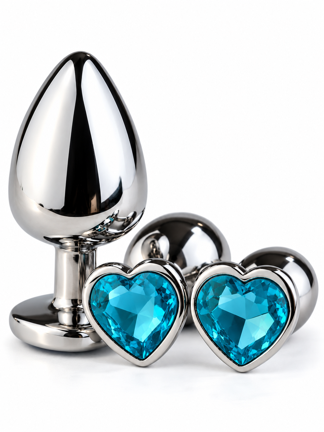 Plug Anal de Acero Quirúrgico con Joya en Forma de Corazón – 3 Tamaños