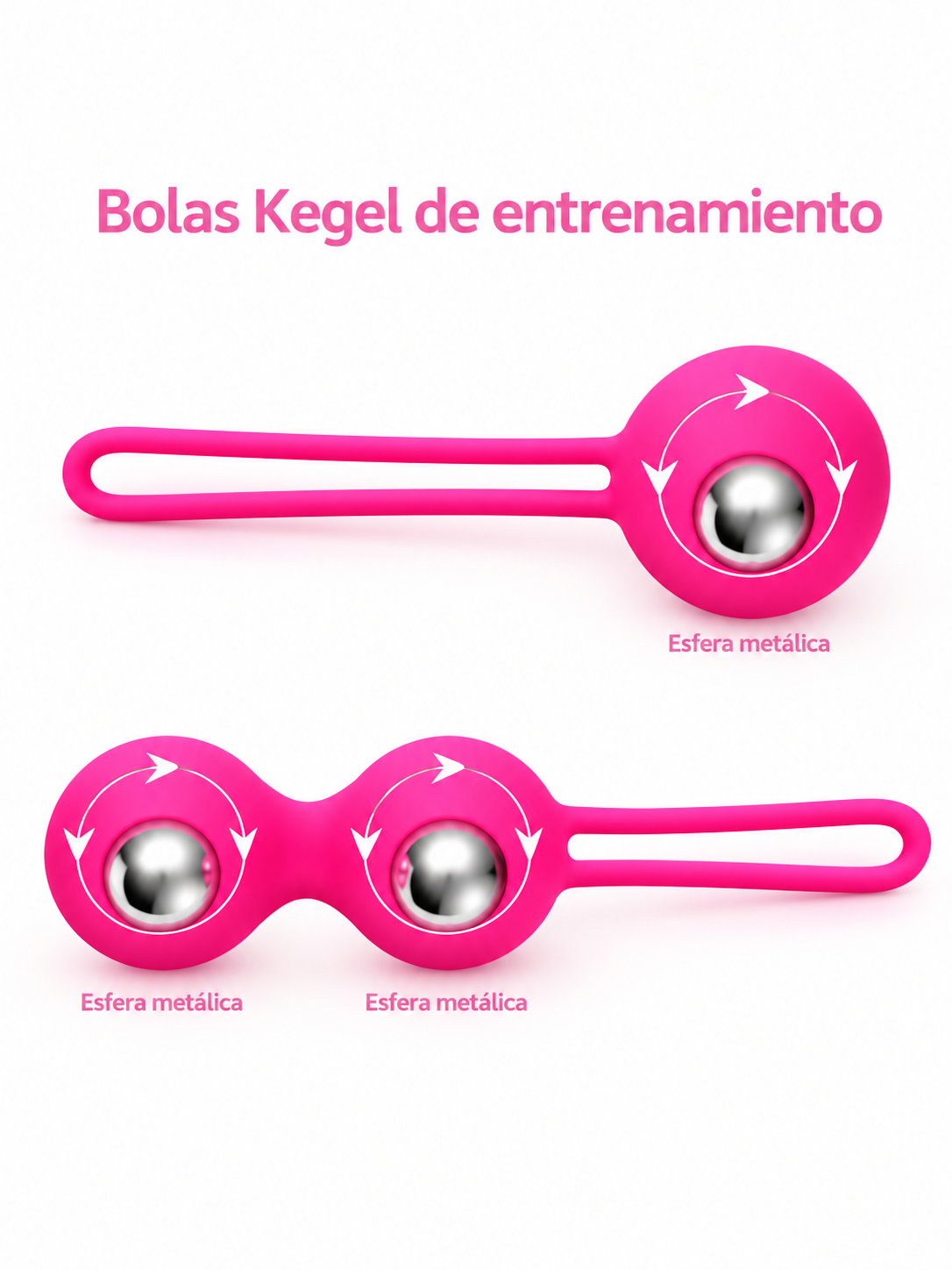 Set de Bolas Chinas de Silicona - Entrenamiento de Suelo Pélvico (3 Niveles Progresivos)