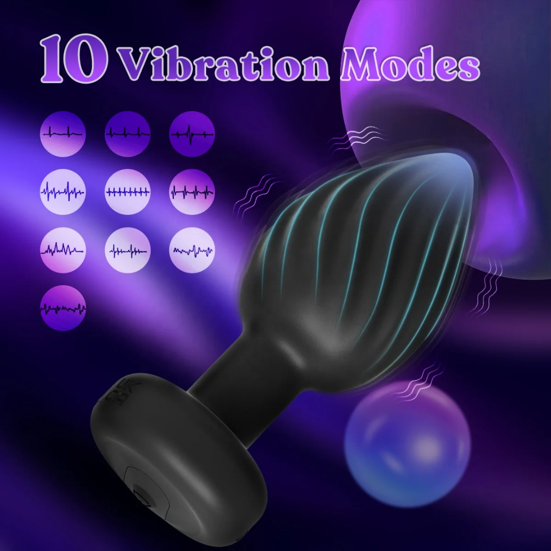 Plug Anal Vibrador con 10 Modos y Control Remoto