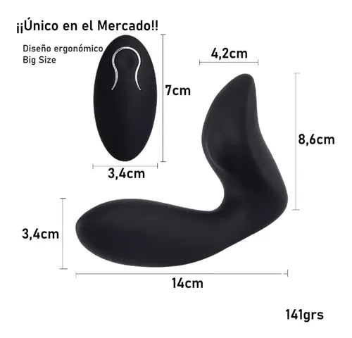 Masajeador de Próstata Anal con Control Remoto y 12 Modos de Vibración
