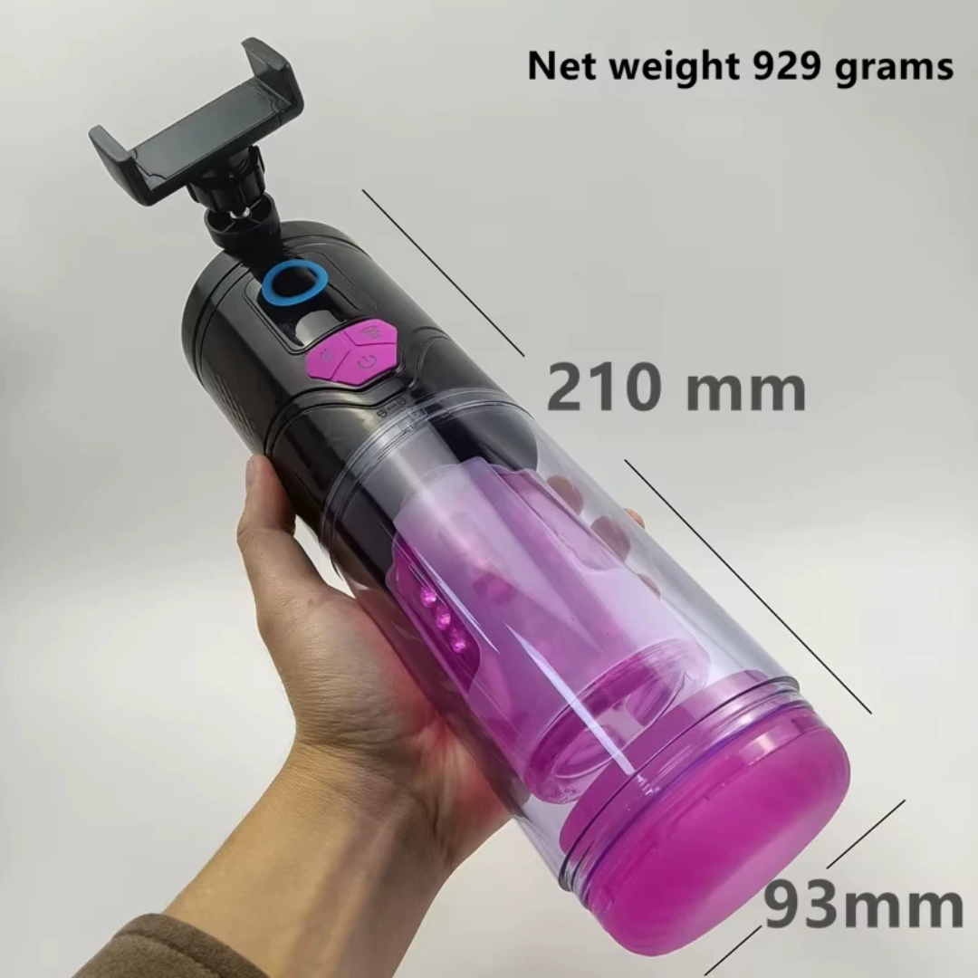 Masturbador Masculino Automático 3 en 1 con Soporte para Celular
