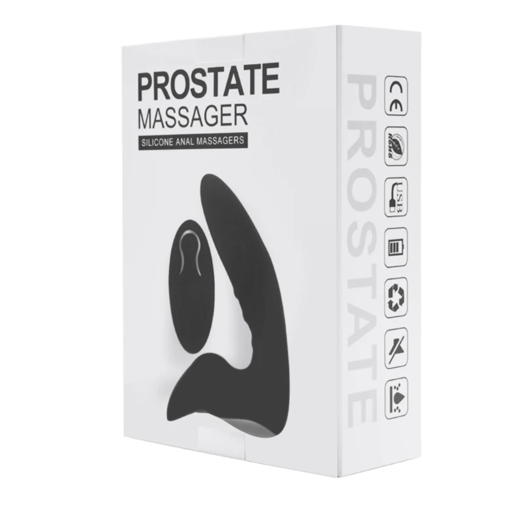 Masajeador de Próstata Anal con Control Remoto y 12 Modos de Vibración