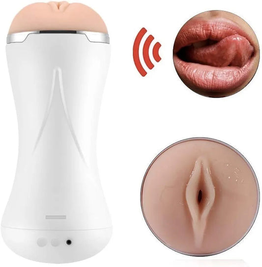 Shequ Masturbador Automático Masculino con Gemidos y 10 Modos de Vibración