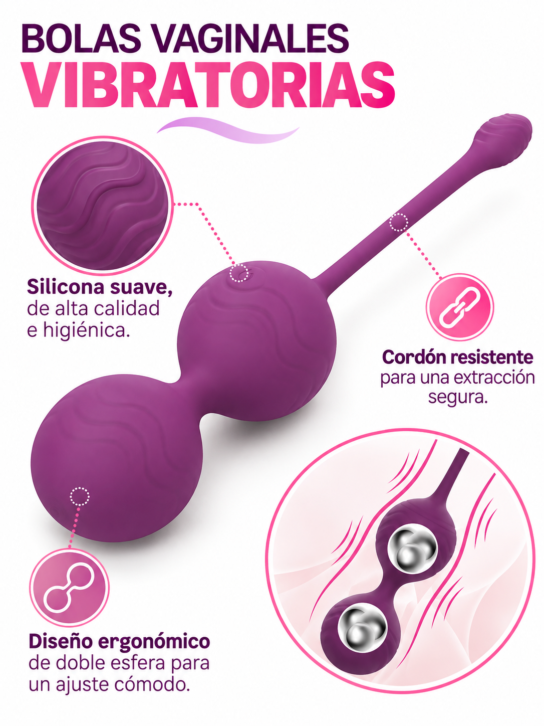 Set de Bolas de Kegel con Vibración y Control Remoto