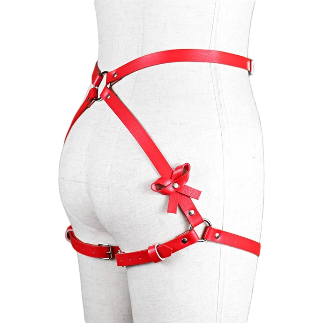 Portaligas para Glúteos & Piernas Regulable de Cuero Sintético