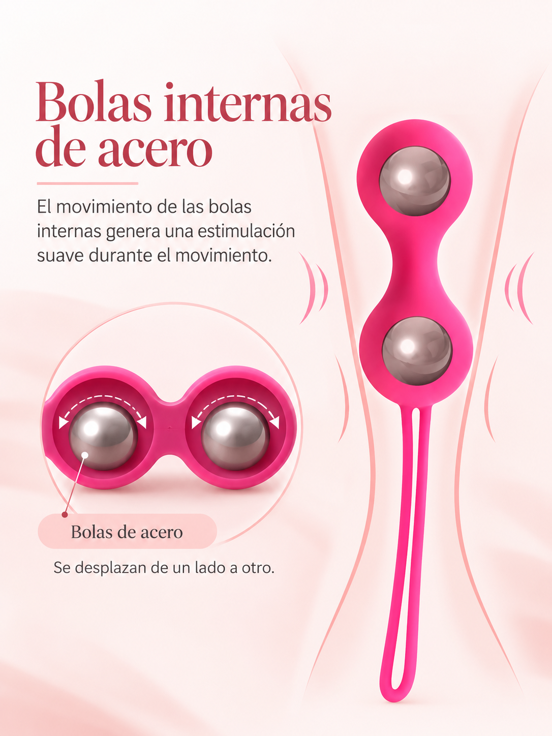 Set de Bolas Chinas de Silicona - Entrenamiento de Suelo Pélvico (3 Niveles Progresivos)