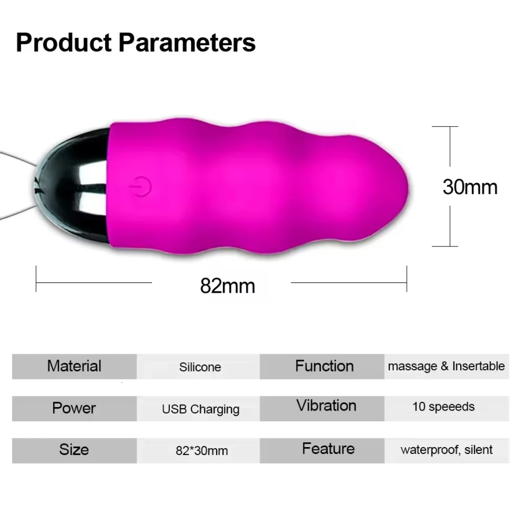 Huevo Vibrador con Control Remoto y 10 Patrones de Vibración