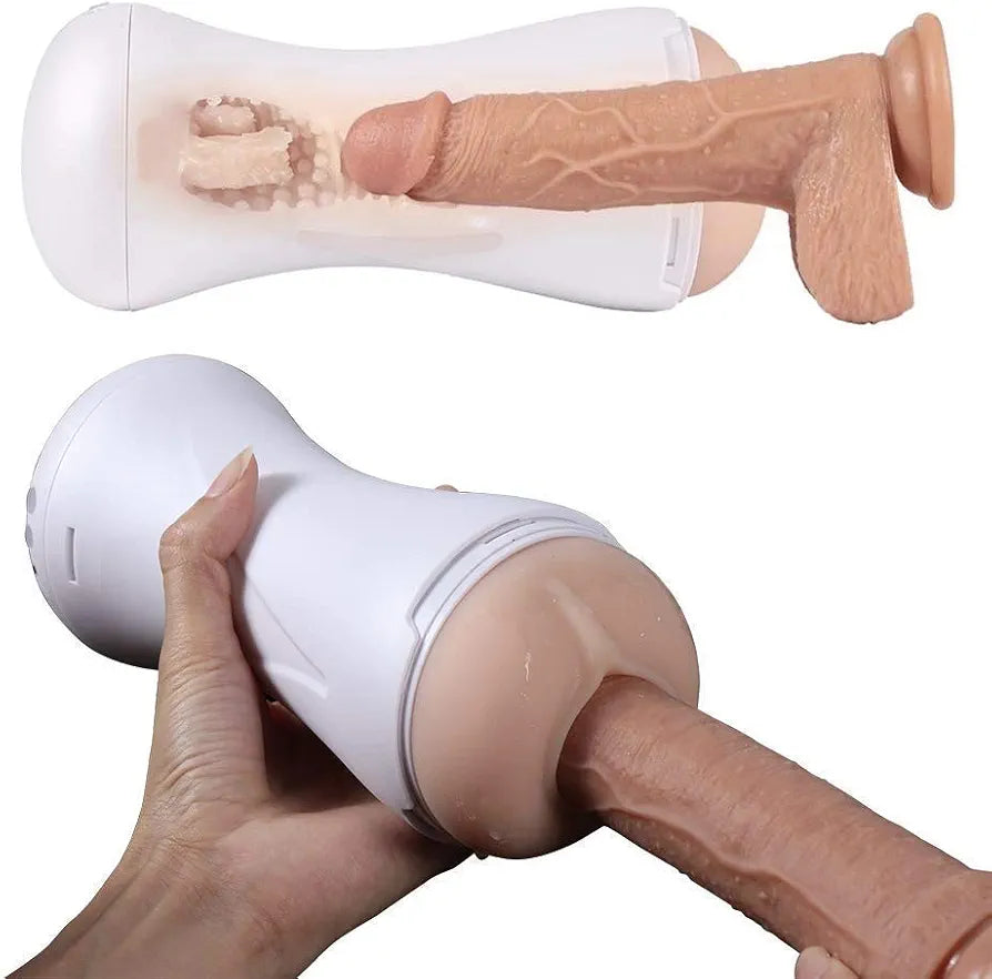 Shequ Masturbador Automático Masculino con Gemidos y 10 Modos de Vibración