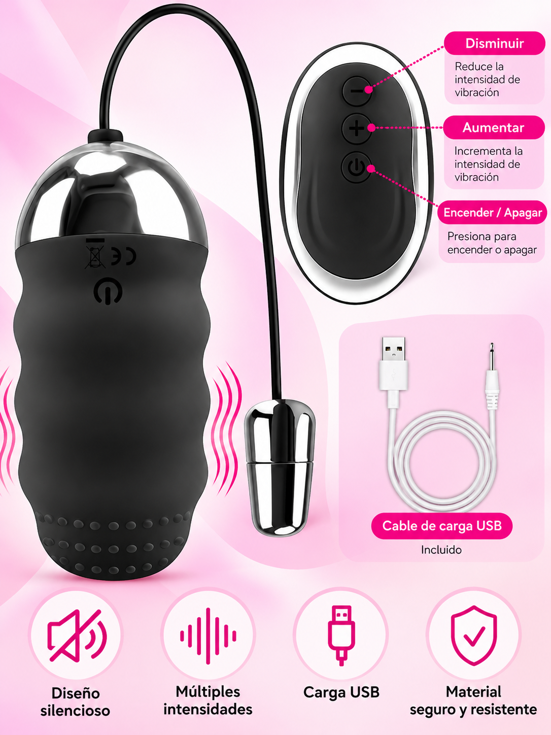 Huevo Vibrador con Control Remoto – 10 Modos