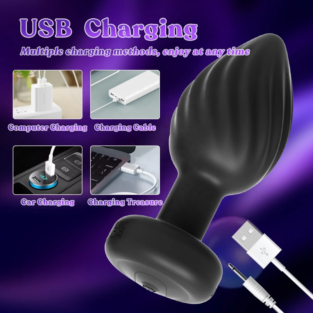 Plug Anal Vibrador con 10 Modos y Control Remoto