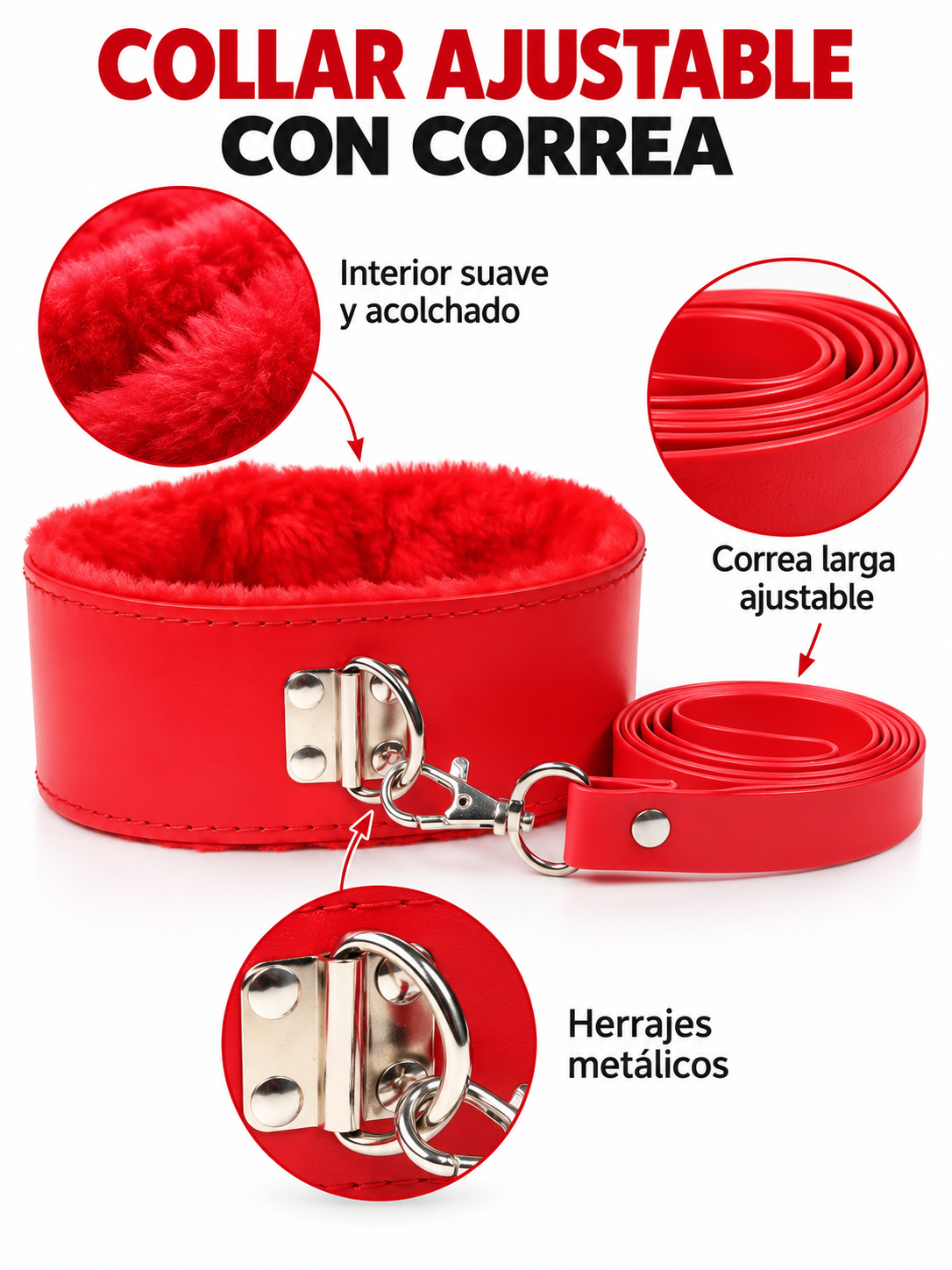 Kit BDSM 8 Piezas Bondage Ajustable