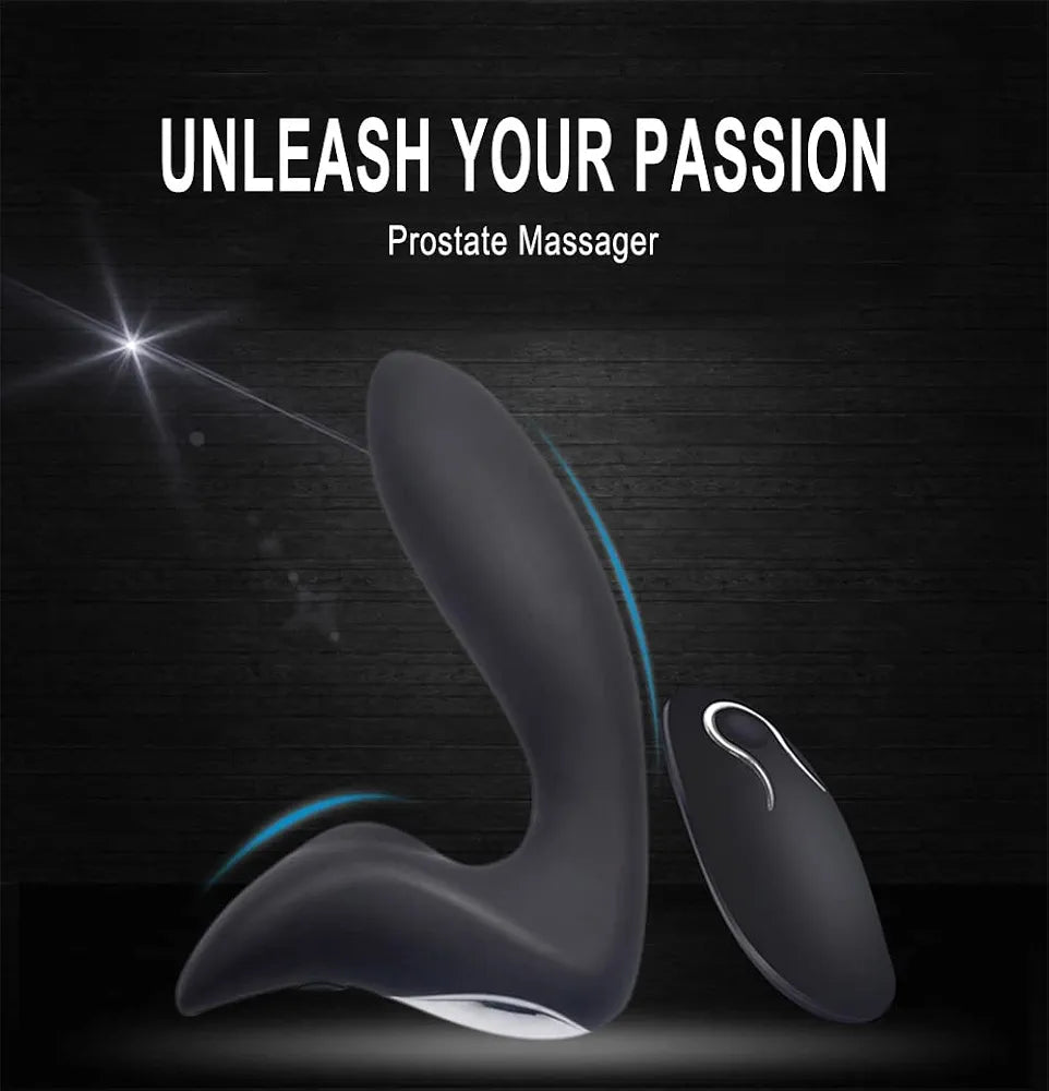 Masajeador de Próstata Anal con Control Remoto y 12 Modos de Vibración