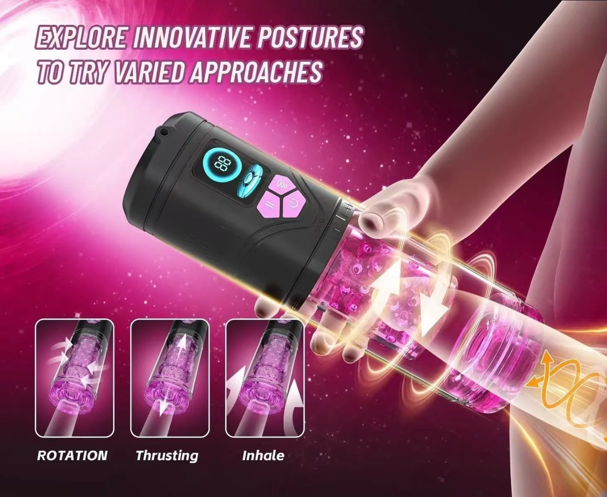 Masturbador Masculino Automático 3 en 1 con Soporte para Celular