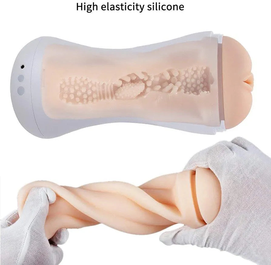 Shequ Masturbador Automático Masculino con Gemidos y 10 Modos de Vibración