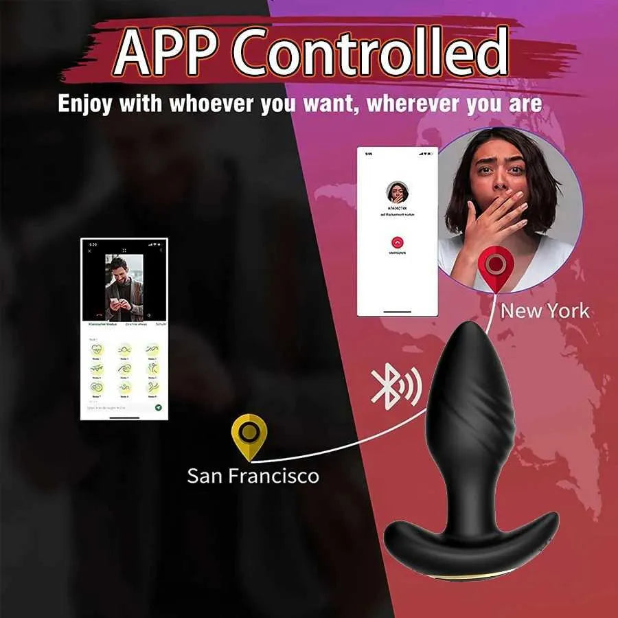 Plug Anal Inteligente con Vibración, Movimiento 360° y Control por App