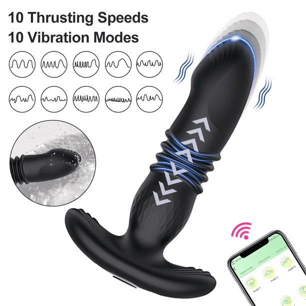 Masajeador de Próstata Masculino Plug Anal Vibrador Telescópico Control por App