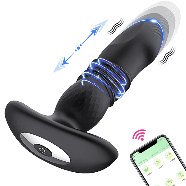 Masajeador de Próstata Masculino Plug Anal Vibrador Telescópico Control por App