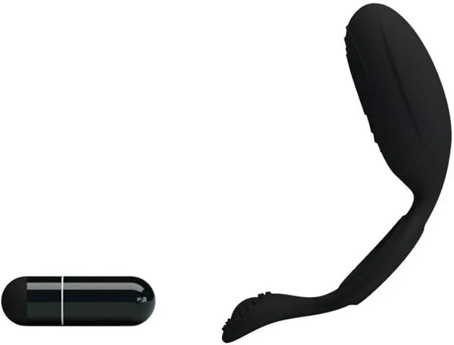 Anillo Peneano Vibrador con Bala Vibradora y Estimulador Externo
