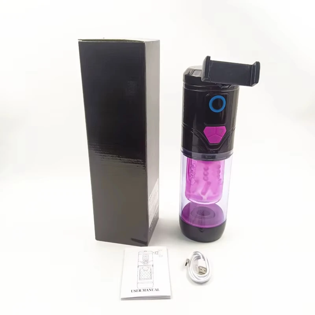 Masturbador Masculino Automático 3 en 1 con Soporte para Celular