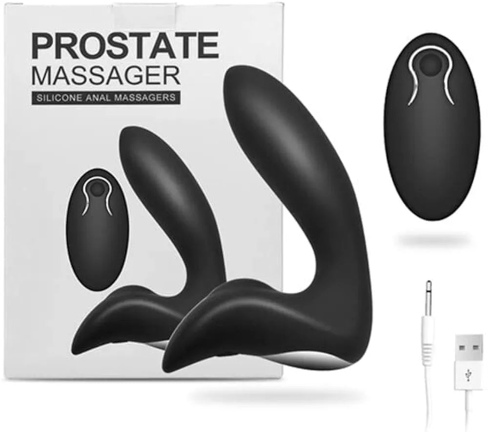 Masajeador de Próstata Anal con Control Remoto y 12 Modos de Vibración