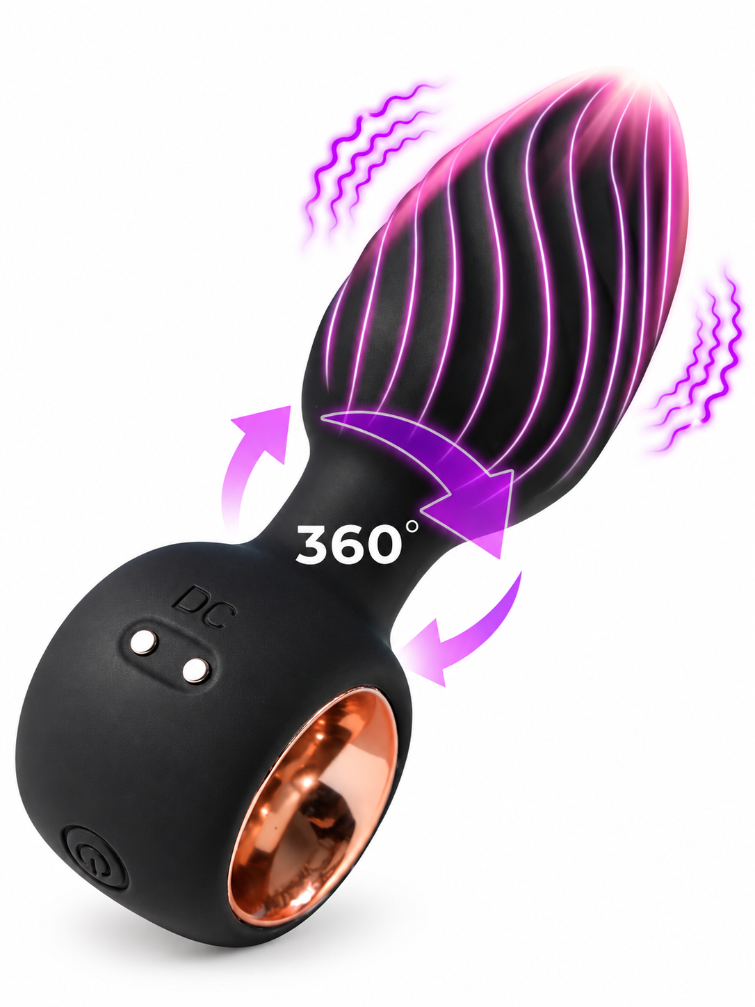 Plug Anal Rotativo 360° con 9 Modos de Vibración