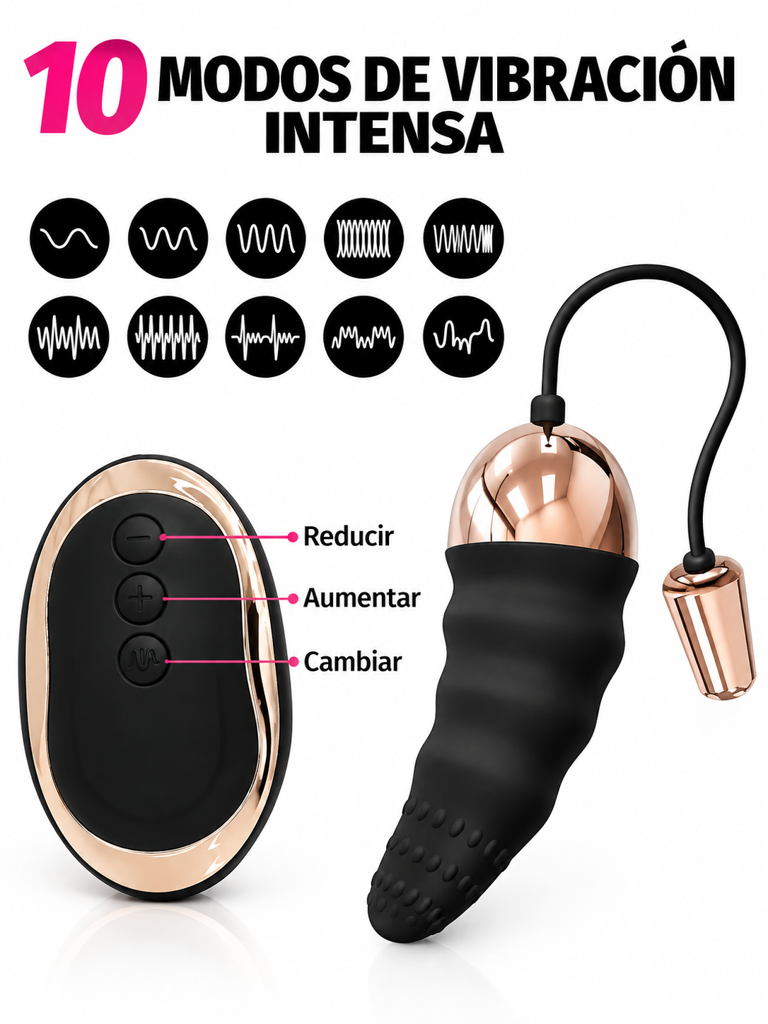 Huevo Vibrador con Control Remoto – 10 Modos