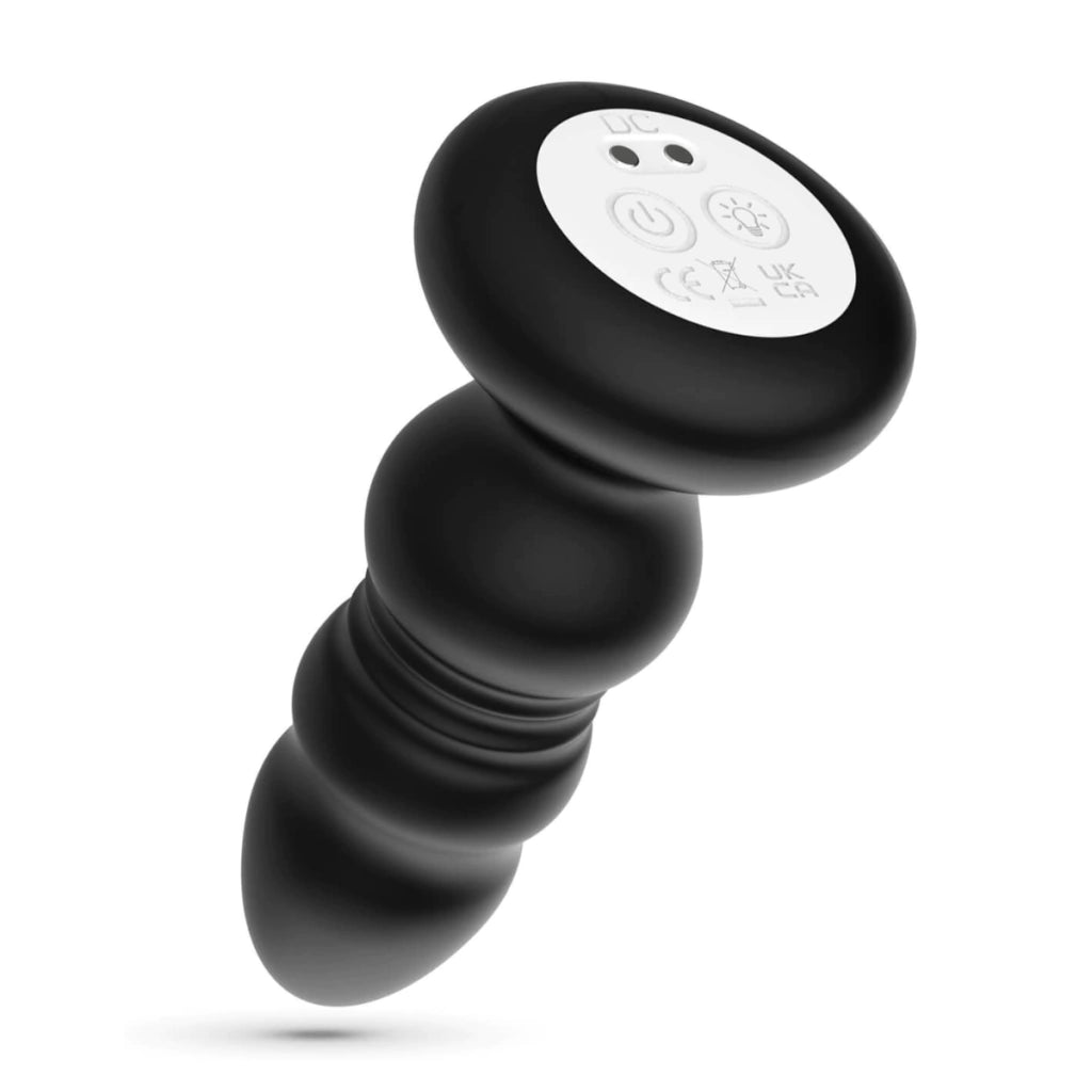 Masajeador de Próstata, Plug Anal Telescópico con Luz LED y Control Remoto