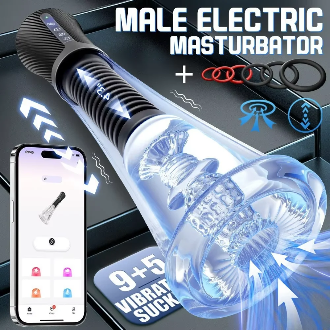 LACH Masturbador automático inteligente 4 en 1 con succión, vacío, vibración y app