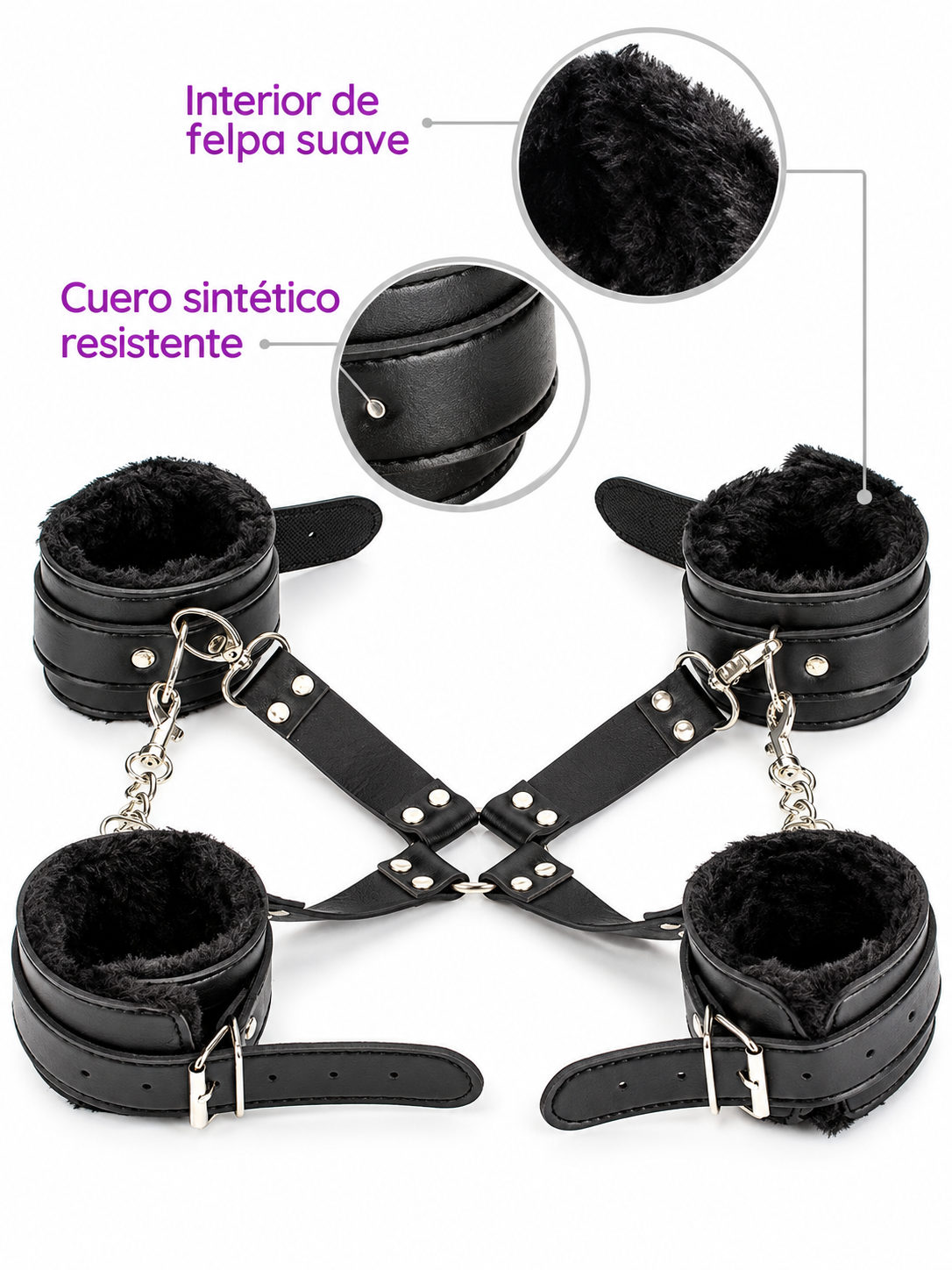 Kit BDSM Ajustable de 11 Piezas Pluma Estimuladora