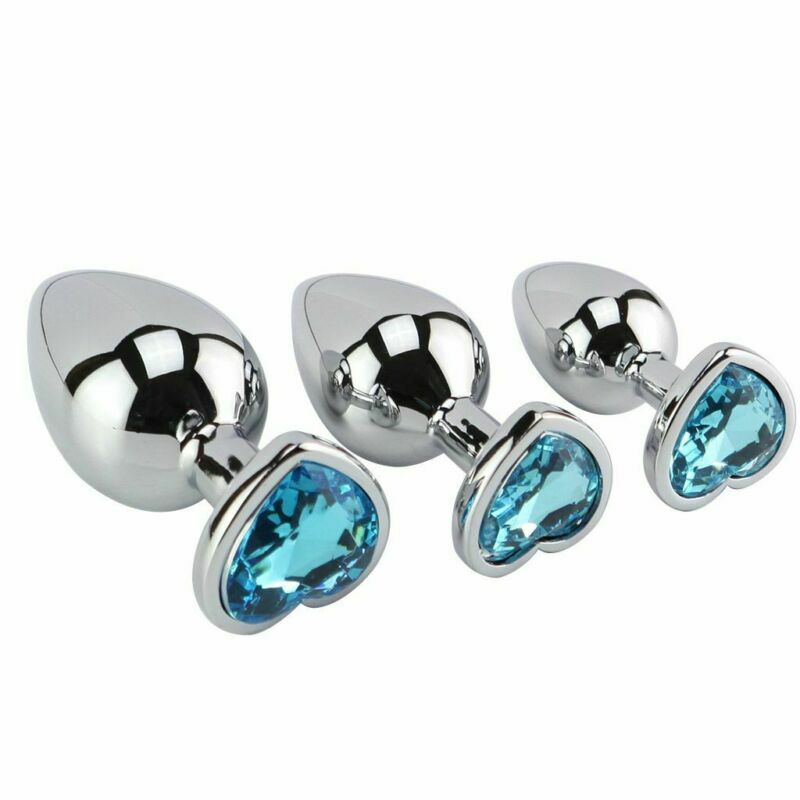 Plug Anal de Acero Quirúrgico con Joya en Forma de Corazón – 3 Tamaños