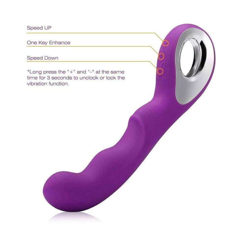 Vibrador Punto G de Silicona Recargable USB — 10 Modos de Vibración