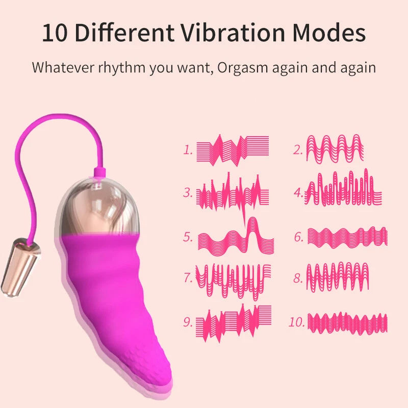 Huevo Vibrador con Control Remoto Inalámbrico 10 Modos