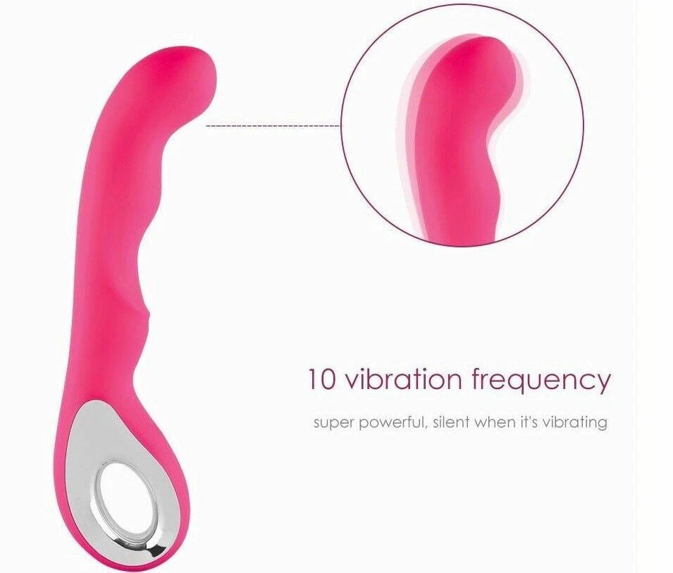 Vibrador Punto G de Silicona Recargable USB — 10 Modos de Vibración