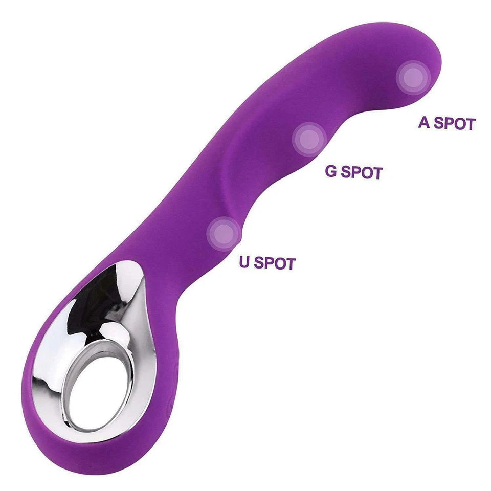 Vibrador Punto G de Silicona Recargable USB — 10 Modos de Vibración